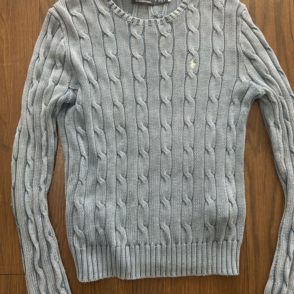 Ralph Lauren Light Blue/DenimCable Knit Sweater